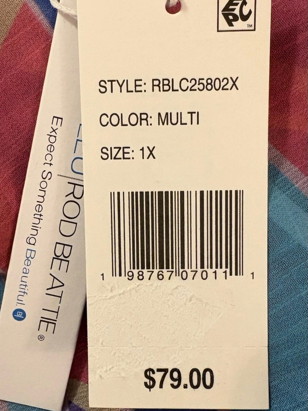 Bleu by Rod Beattie Bleu Rod Beattie Plus Size Living Color Caftan Cover-Up, 1X - Picture 5 of 6